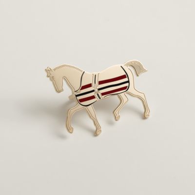 HERMES エルメス スカーフリング 70 Cheval a la Couverture 青 Cheval a la Couverture scarf 70 ring | Hermès UAE